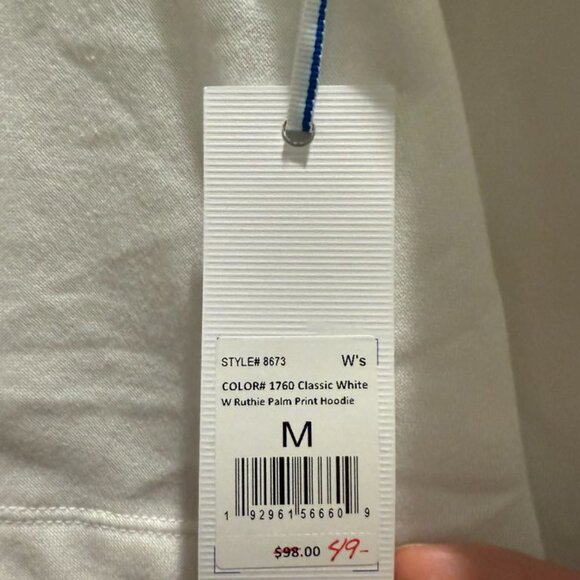 NWT Women's Southern Tide Ruthie Palm Printed Hoodie - Picture 2 of 3